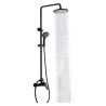 Regadera de Columna con ducha de mano Negro Mate Tecnobath