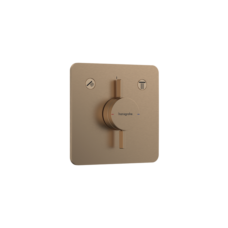 DuoTurn Q Mezclador empotrado para 2 funciones Bronce Cepillado Hansgrohe 75414140 Essentials