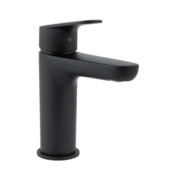 Monomando Corto para Lavabo RIVO® Negro Mate STANZA 21.2176.37