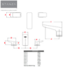 Mezcladora de Lavabo 8" FONTE® Cromo STANZA 20.2041.21