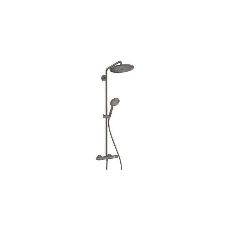 Croma Select S Showerpipe 280 1jet con termostato y teleducha Raindance Select S 120 3jet Hansgrohe Cromo Negro Cepillado 268903