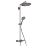 Croma Select S Showerpipe 280 1jet con termostato y teleducha Raindance Select S 120 3jet Hansgrohe Cromo Negro Cepillado 268903