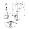 Croma Select S Showerpipe 280 1jet con termostato y teleducha Raindance Select S 120 3jet Hansgrohe Cromo Negro Cepillado 268903
