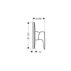 Monomando de Ducha Talis E Cromo Hansgrohe 71766000 Essentials