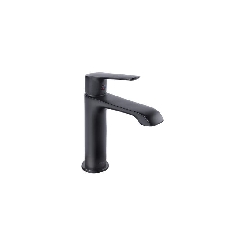 Monomando Corto para Lavabo LIA Negro Urrea 100CL.2